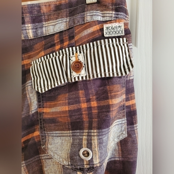 NWT 3rd & Army Mens Graphic Orange Board Shorts Size 34 - Picture 6 of 10